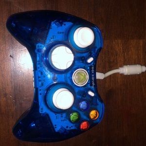 Used Xbox 370 rock candy transparent blue
